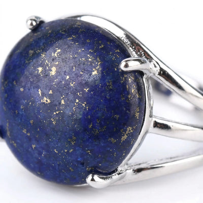 Pierścionek z naturalnego kamienia lapis lazuli Veda