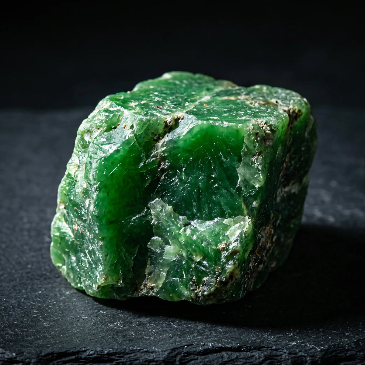 Naszyjnik z naturalnego zielonego jadeitu Sirius