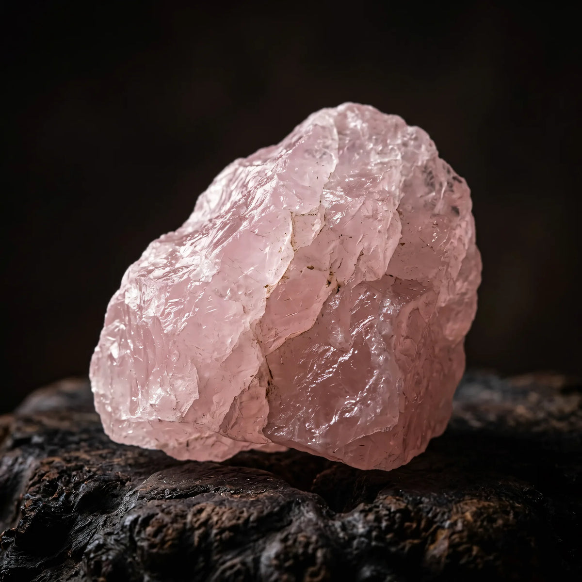 Pierścionek z naturalnego kwarcu różowego Petra