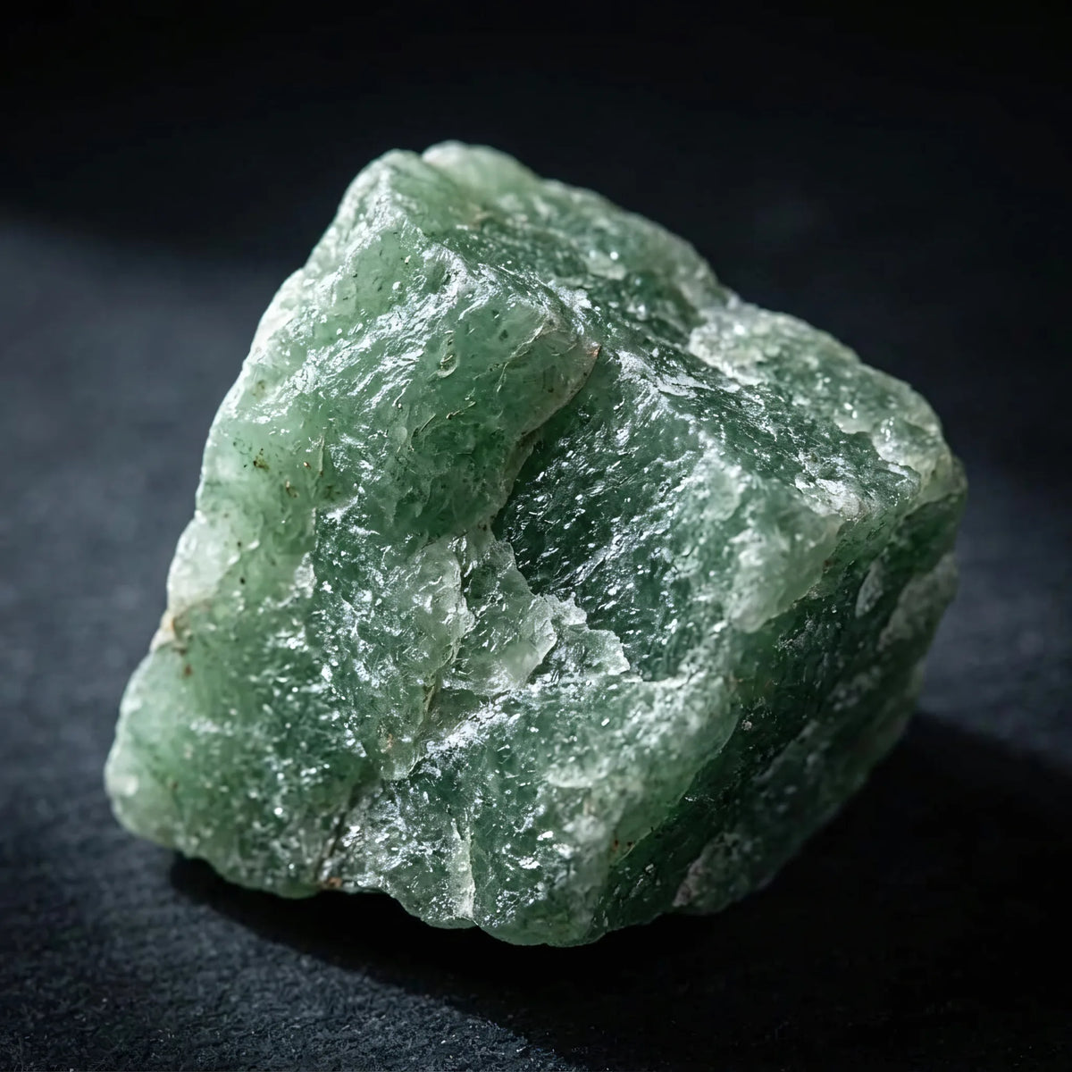 Pierścionek z naturalnym zielonym awenturynem Indus