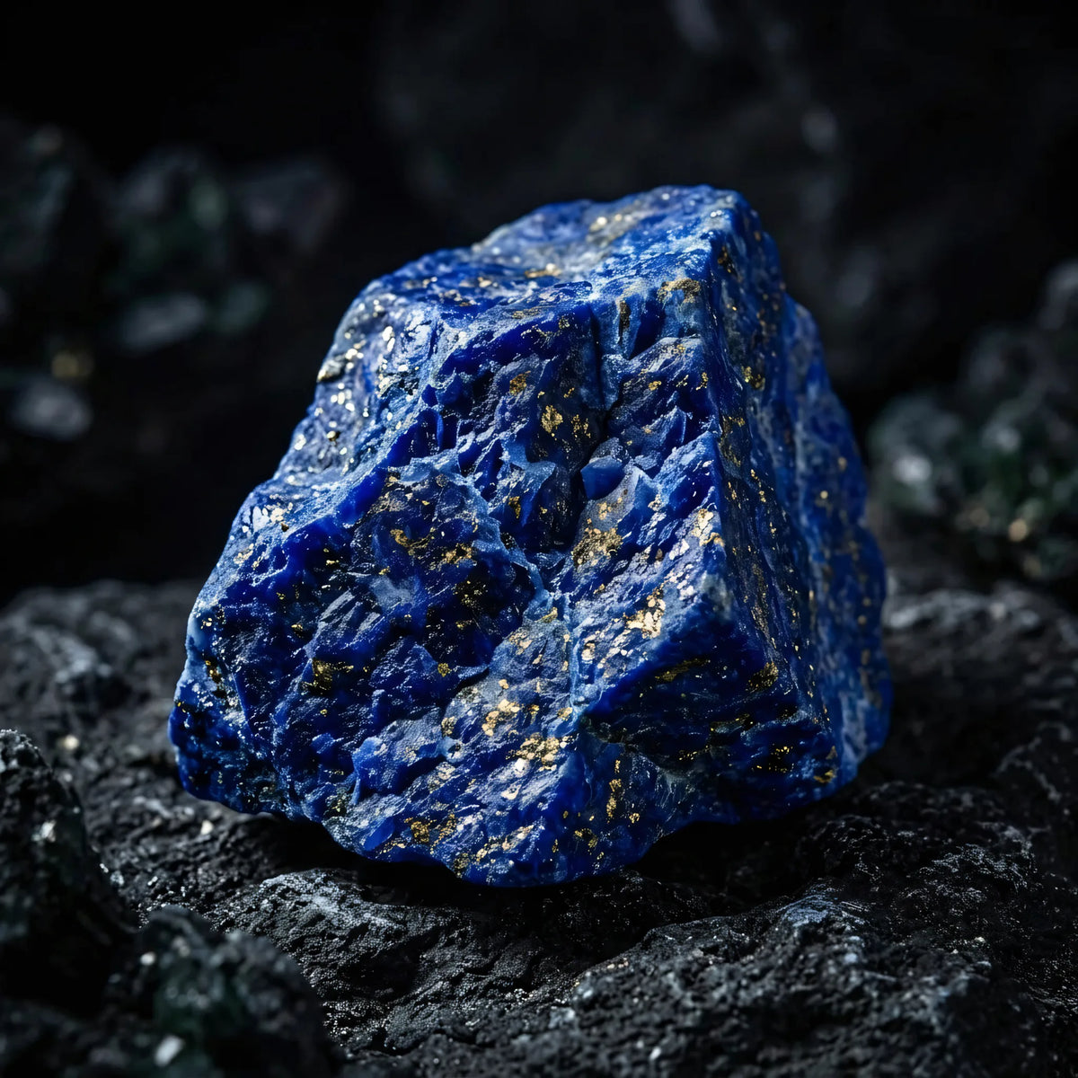 Pierścionek z naturalnego kamienia lapis lazuli Veda