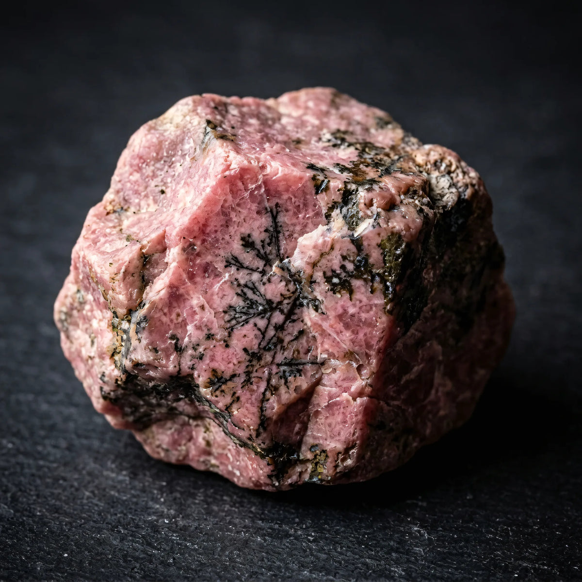 Wisiorek z naturalnego kamienia rodonitu Elara