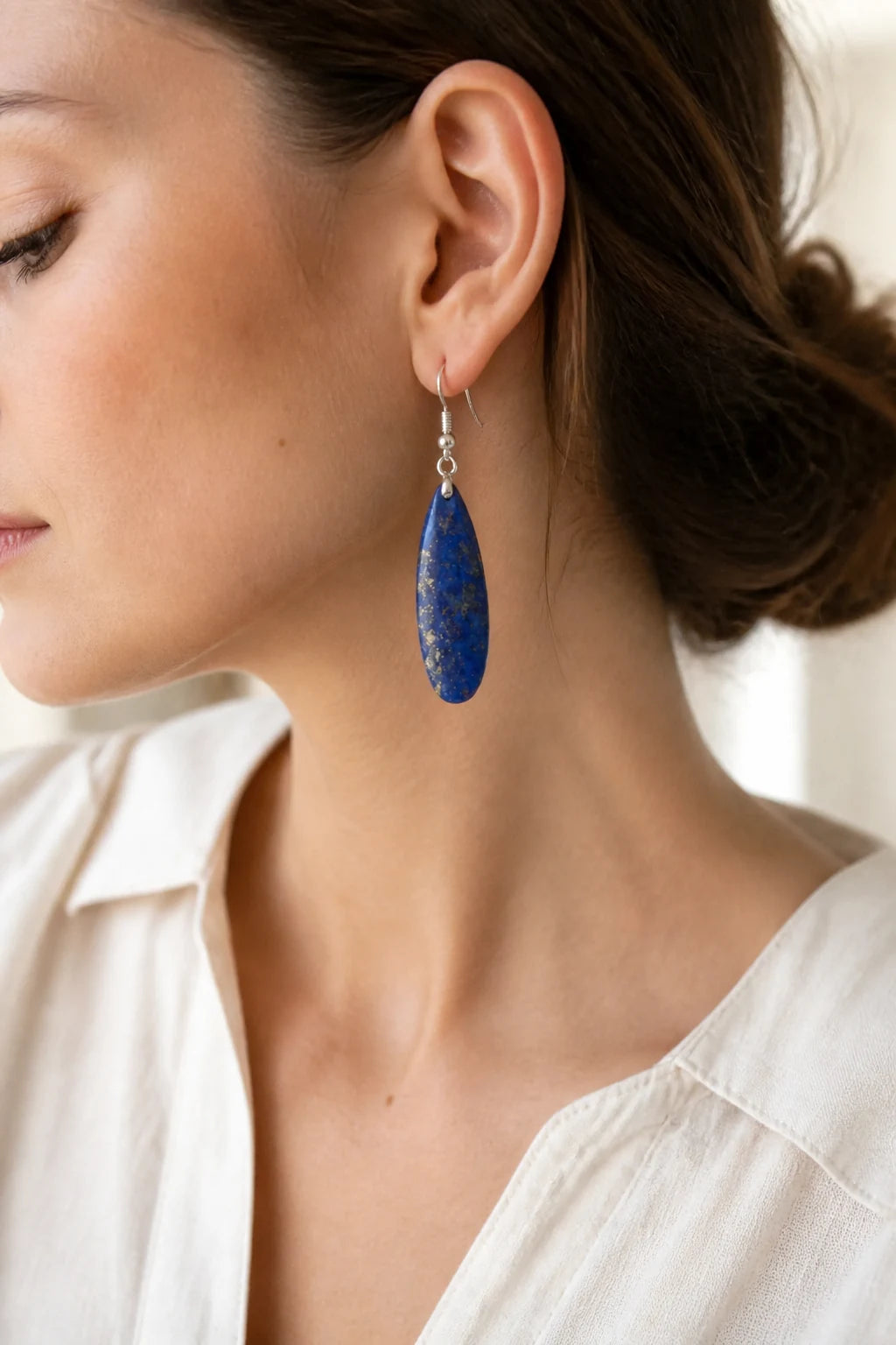 Kolczyki z naturalnego kamienia lapis lazuli Zaya